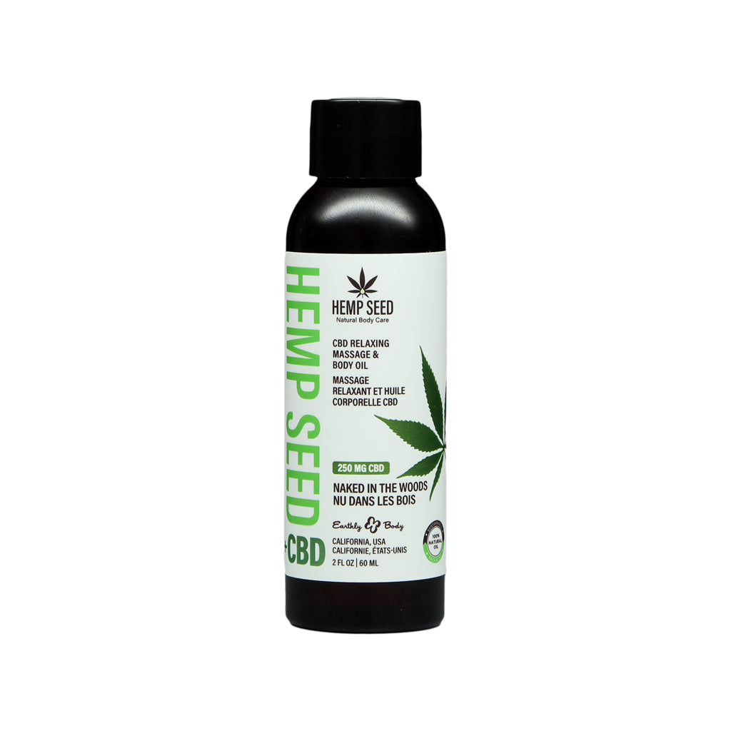 Naked in the Woods Relaxing Massage Oil with CBD - 2oz Lubricant