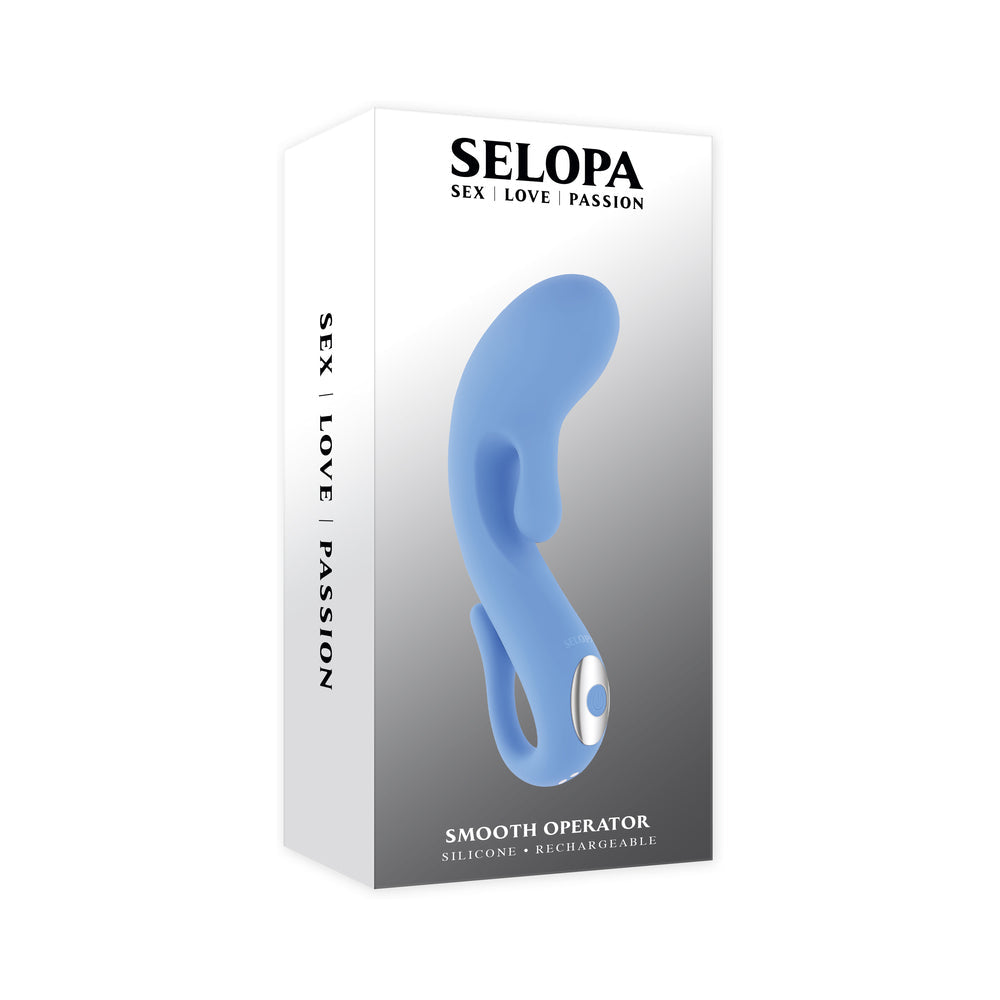 G-Spot Vibrator with Curved Design - Selopa Mini Curved G-Spot Tickler Blue
