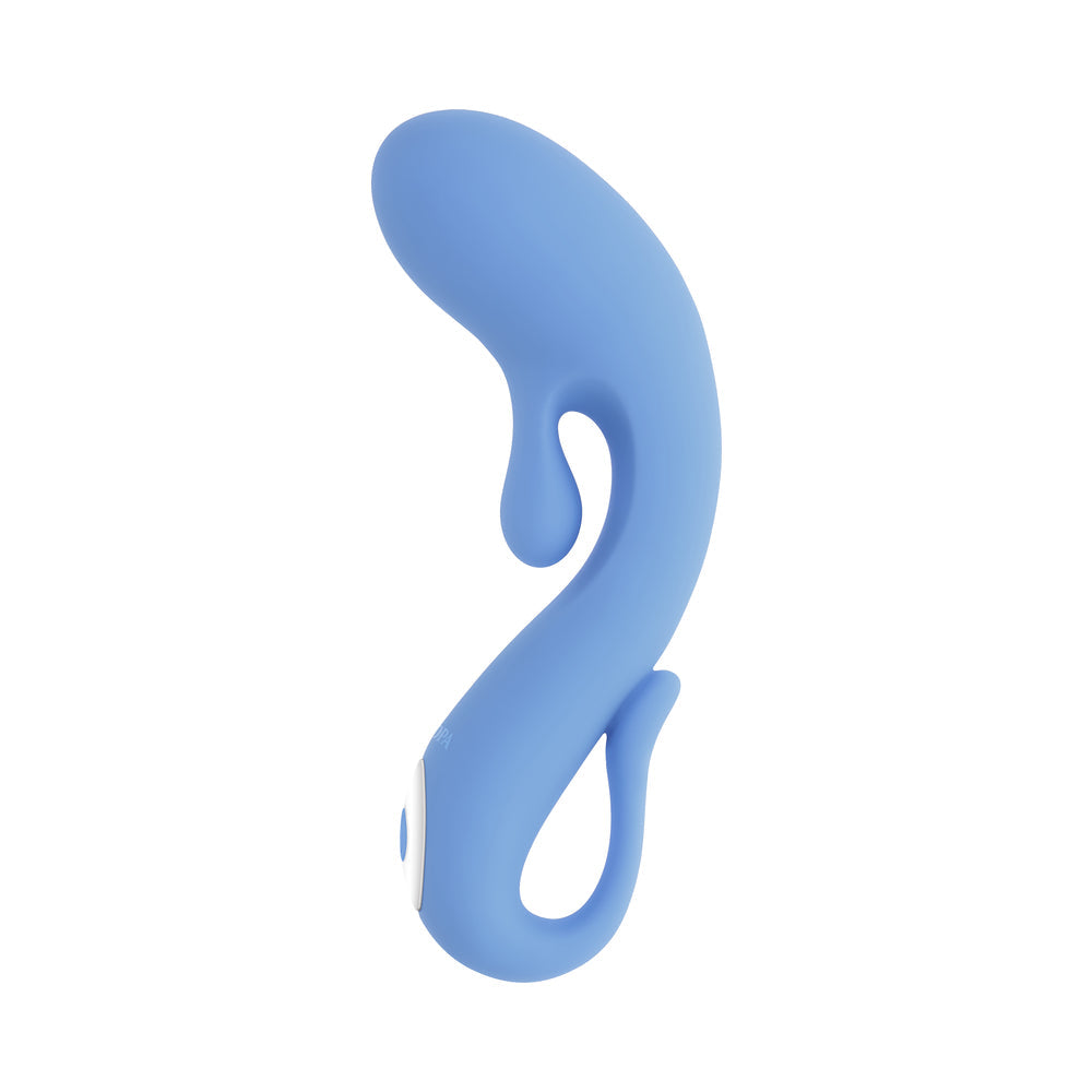 G-Spot Vibrator with Curved Design - Selopa Mini Curved G-Spot Tickler Blue
