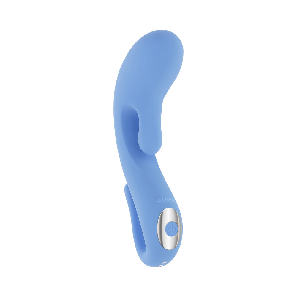 G-Spot Vibrator with Curved Design - Selopa Mini Curved G-Spot Tickler Blue