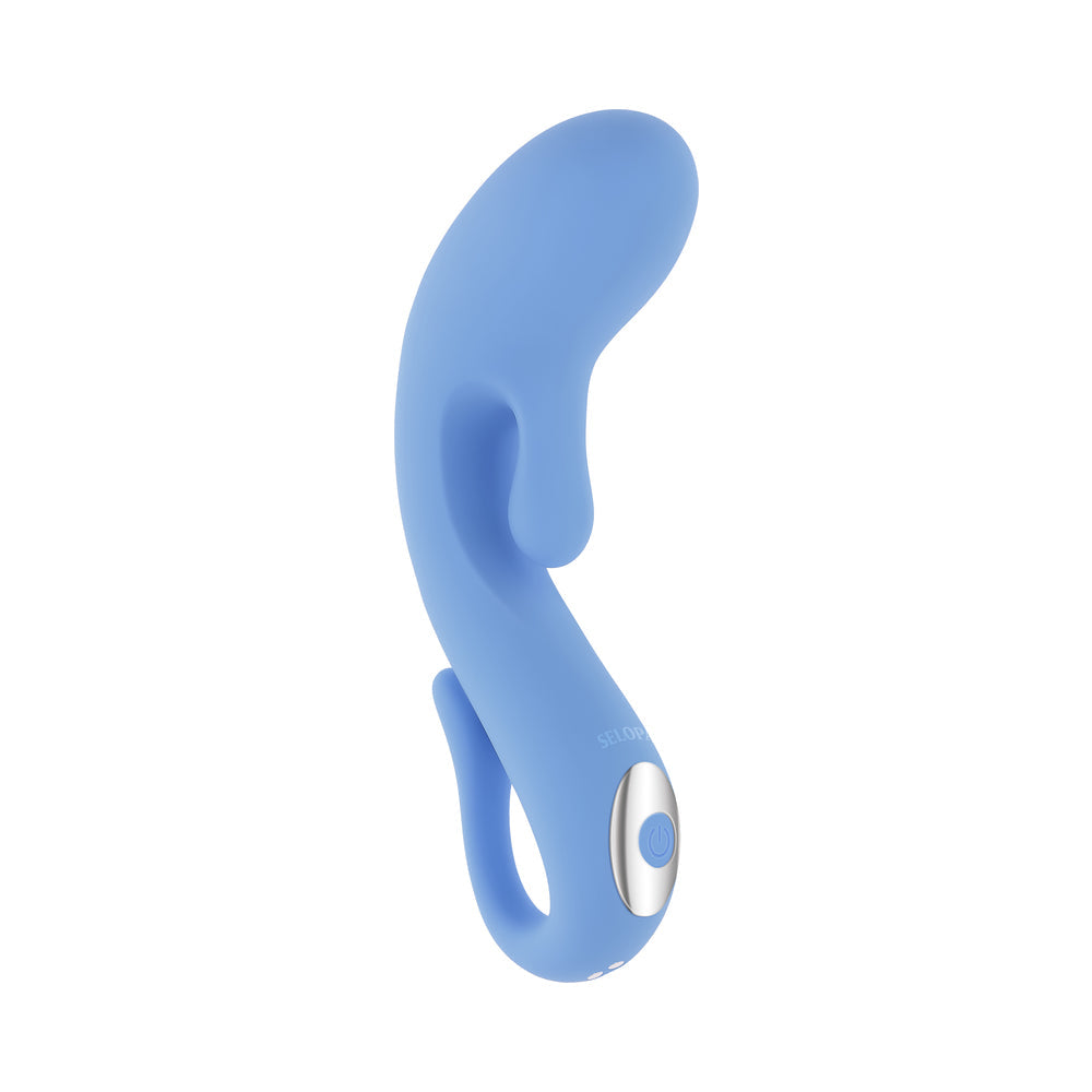 G-Spot Vibrator with Curved Design - Selopa Mini Curved G-Spot Tickler Blue