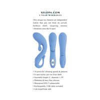 G-Spot Vibrator with Curved Design - Selopa Mini Curved G-Spot Tickler Blue