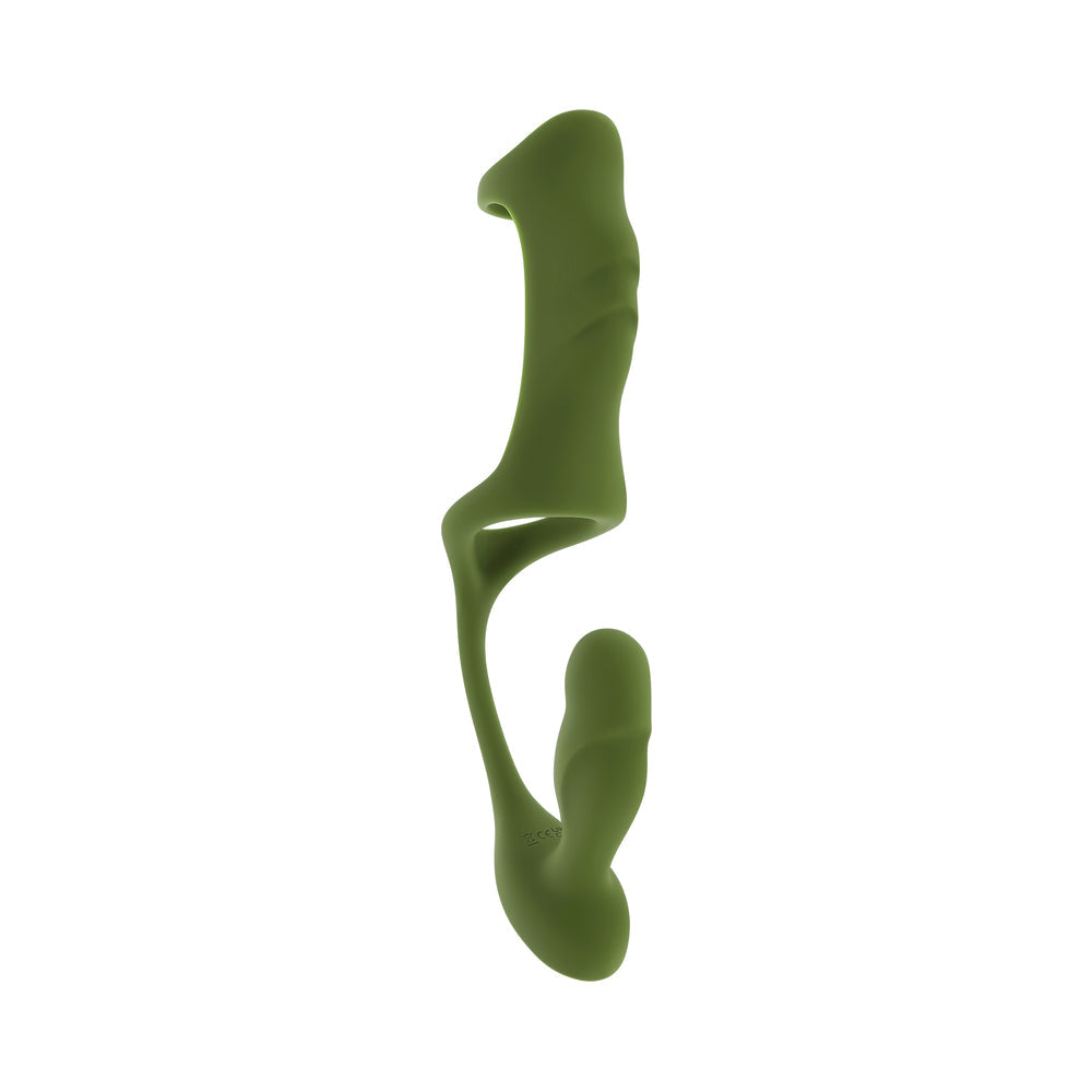Prostate Vibrating Plug and Dual Cock Ring - ZT Prostate Power Pack Green