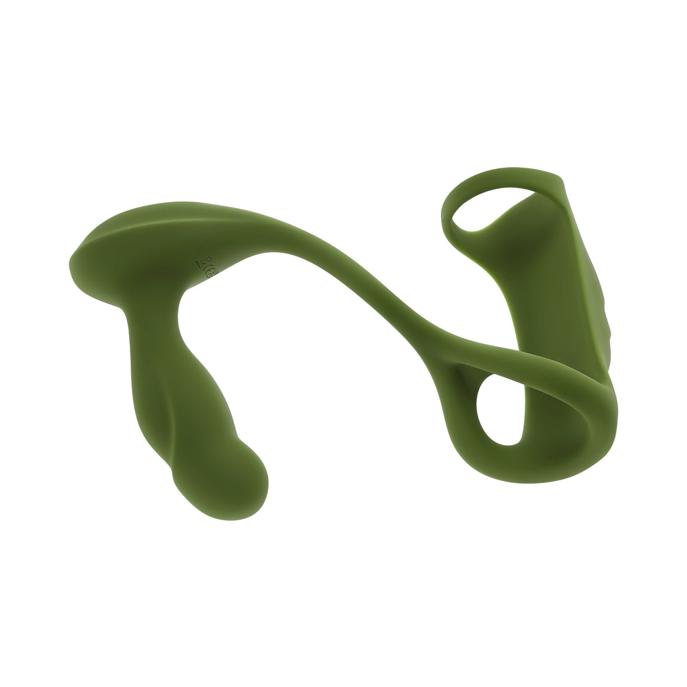 Prostate Vibrating Plug and Dual Cock Ring - ZT Prostate Power Pack Green