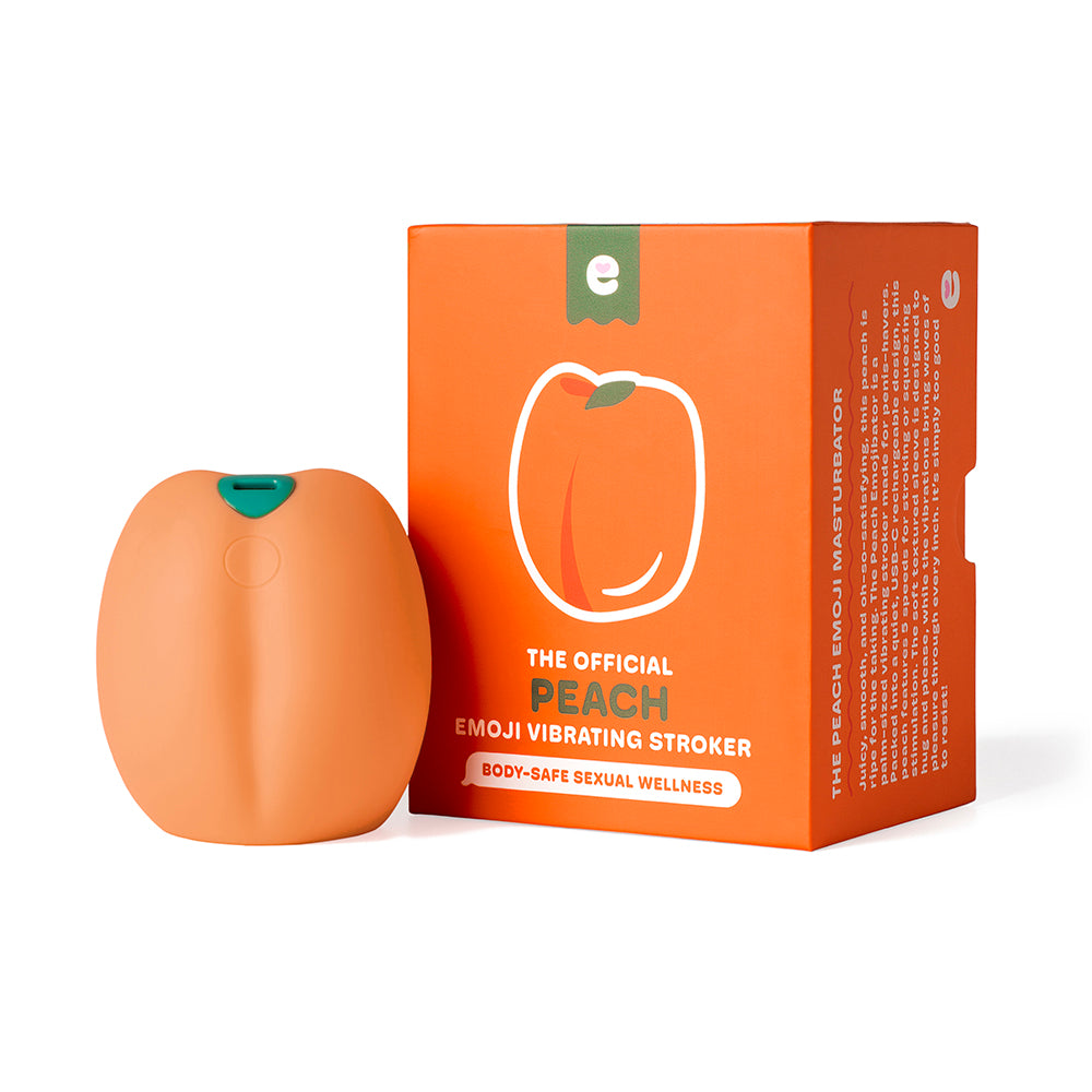 Emojibator Peach Vibrating Stroker