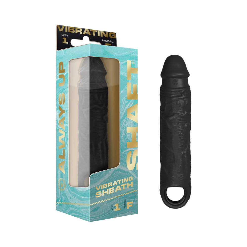 Vibrating Dildo - Shaft Vibrating Model F Sheath Size 1 Black