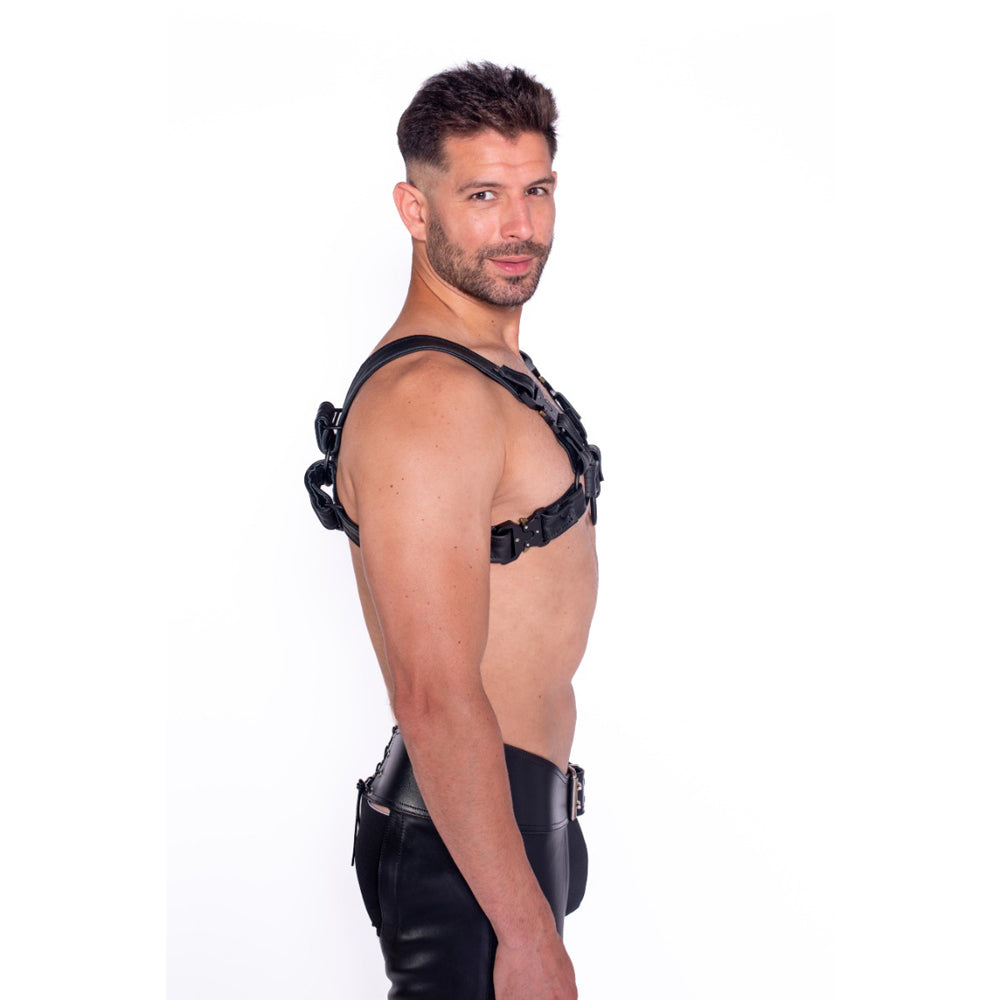 Prowler RED Bull Harness Black with Metal L