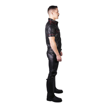 Prowler RED Leather Jeans Black - Size 32