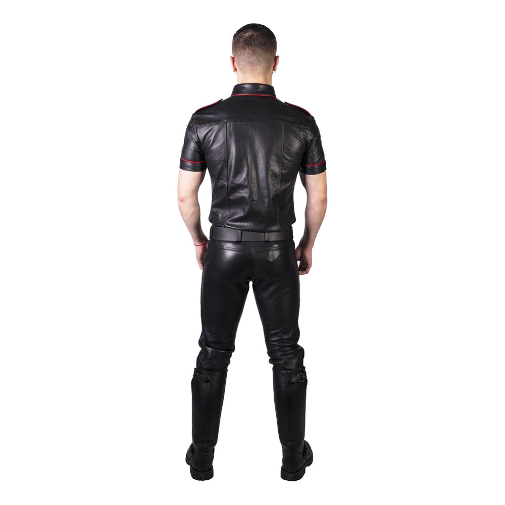 Prowler RED Leather Jeans Black - Size 32
