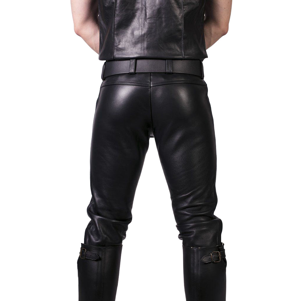 Prowler RED Leather Jeans Black - Size 32