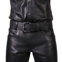 Prowler RED Leather Jeans Black - Size 34