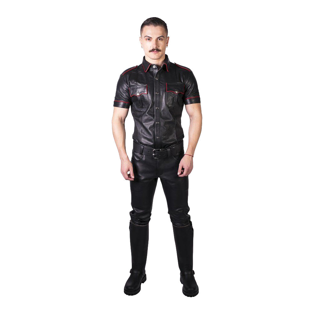 Prowler RED Leather Jeans Black - Size 38