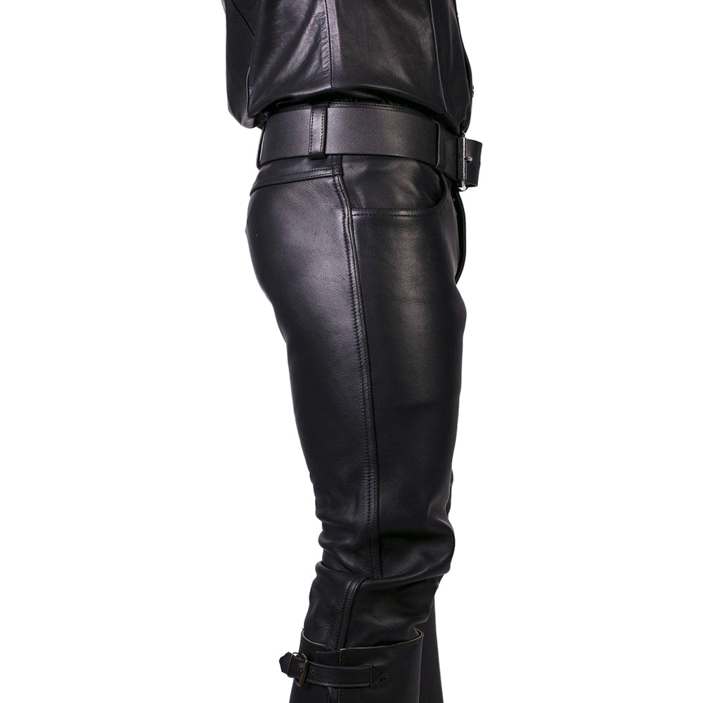 Prowler RED Leather Jeans Black - Size 38