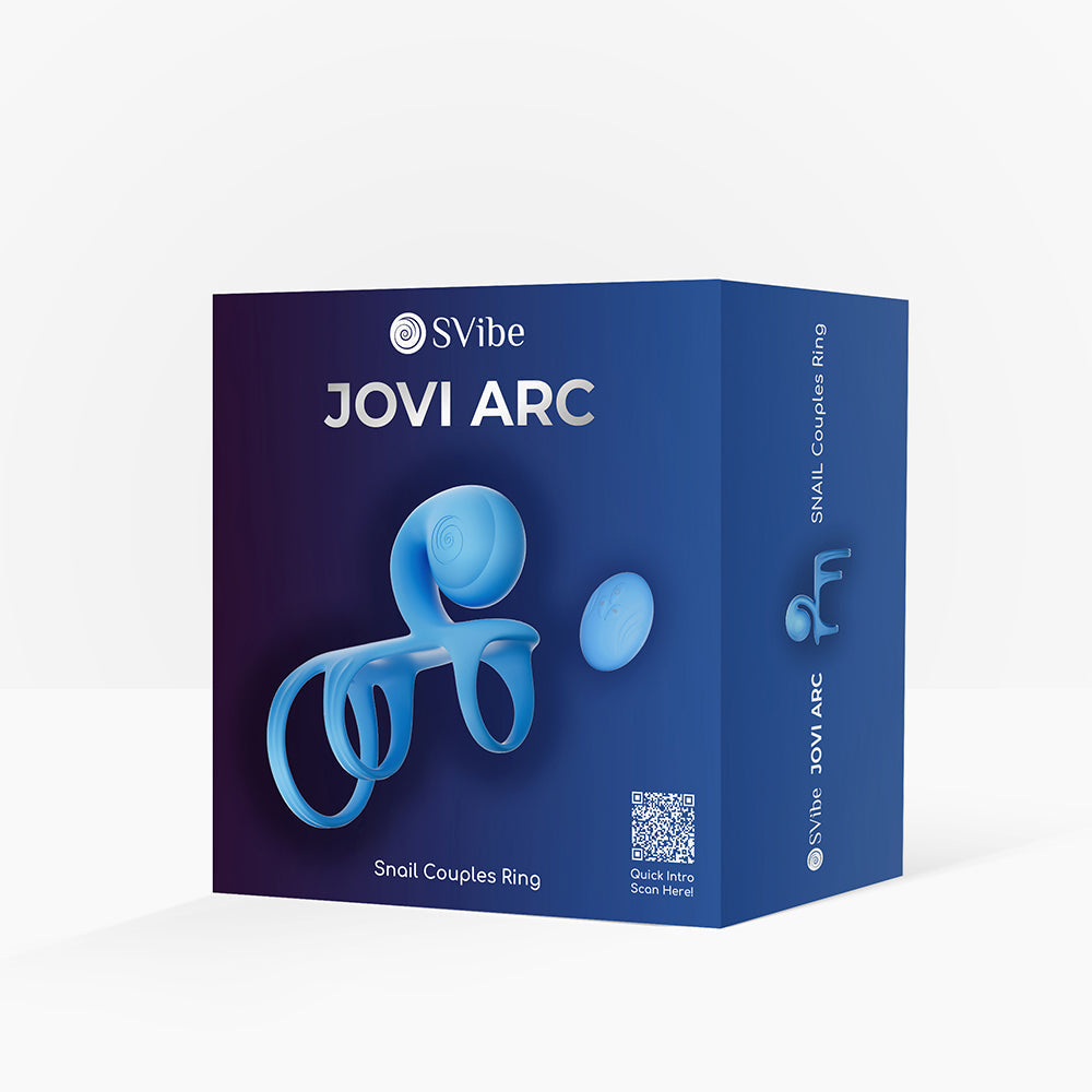 Couples Cock Ring - SVibe Snail JOVI Arc Blue