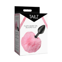 Fluffy Bunny Tail Silicone Plug - Pink