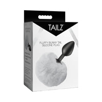 Fluffy Bunny Tail Silicone Plug - White