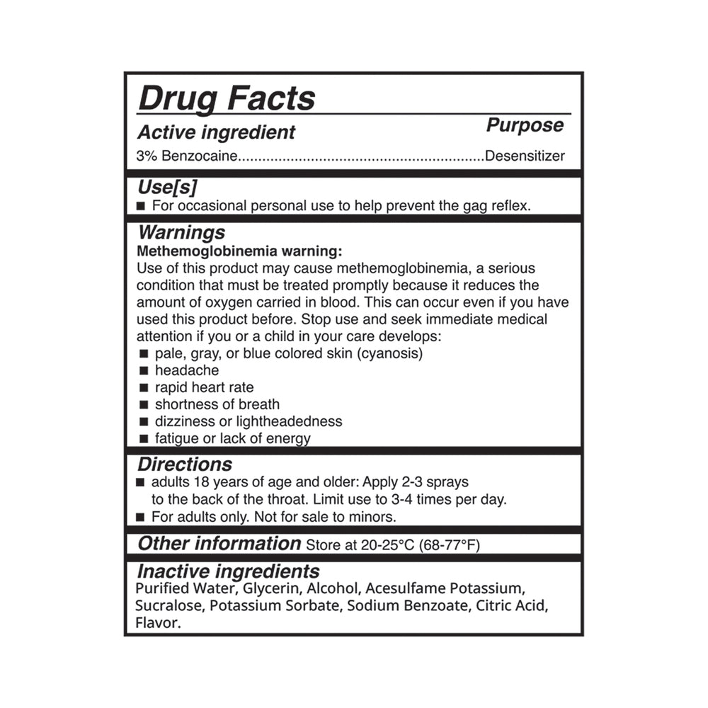 Deep Throat Desensitizing Spray - Strawberry Flavor
