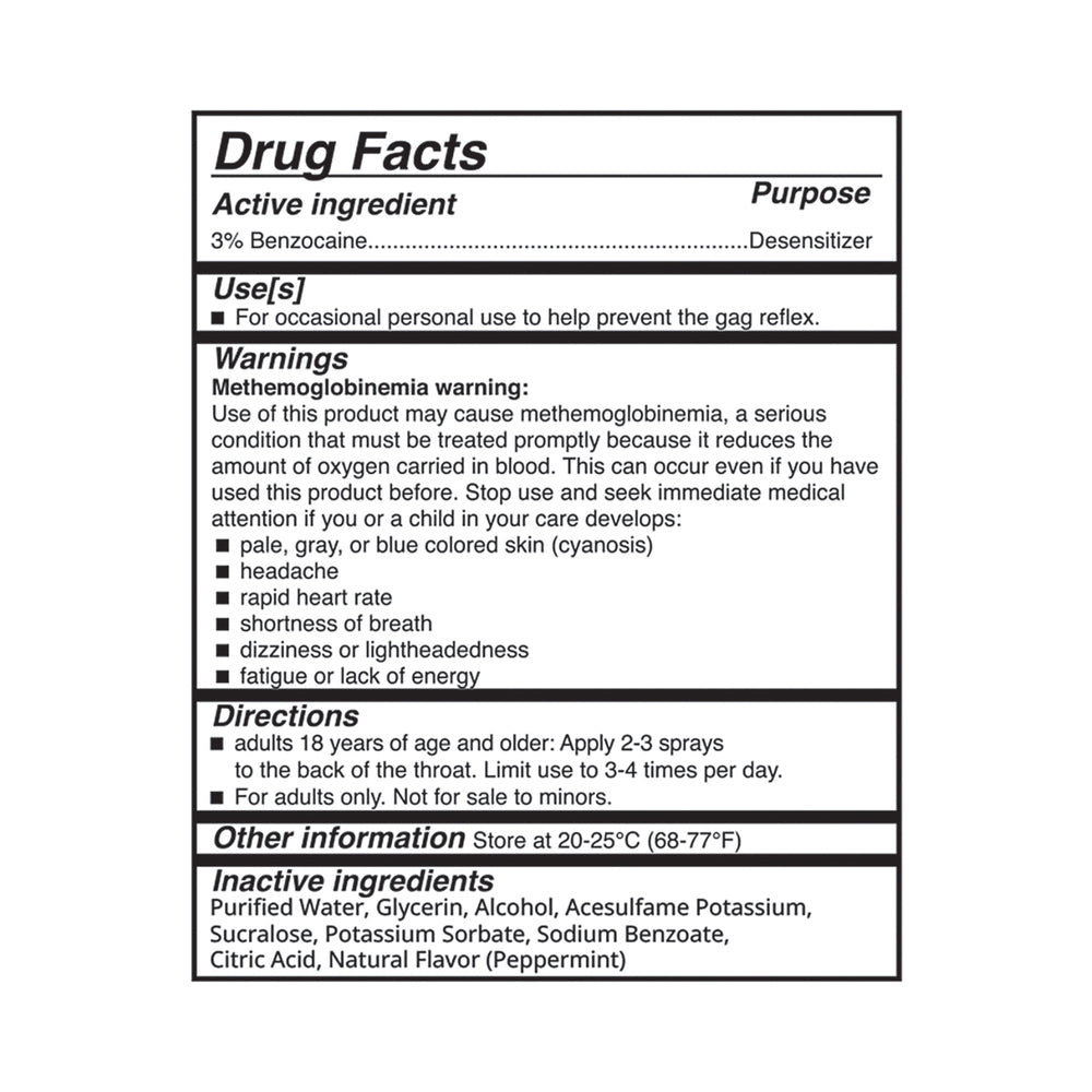 Adam & Eve Deep Throat Desensitizing Spray - Peppermint