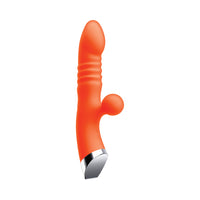 Intruder Thrusting Pleasure Vibrator - Tangerine