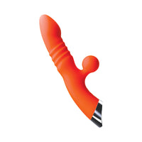 Intruder Thrusting Pleasure Vibrator - Tangerine