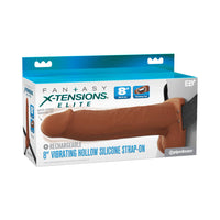 Vibrating Hollow Silicone Strap-On Dildo