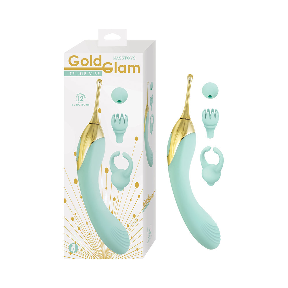 Gold Glam Tri-Tip Vibrator