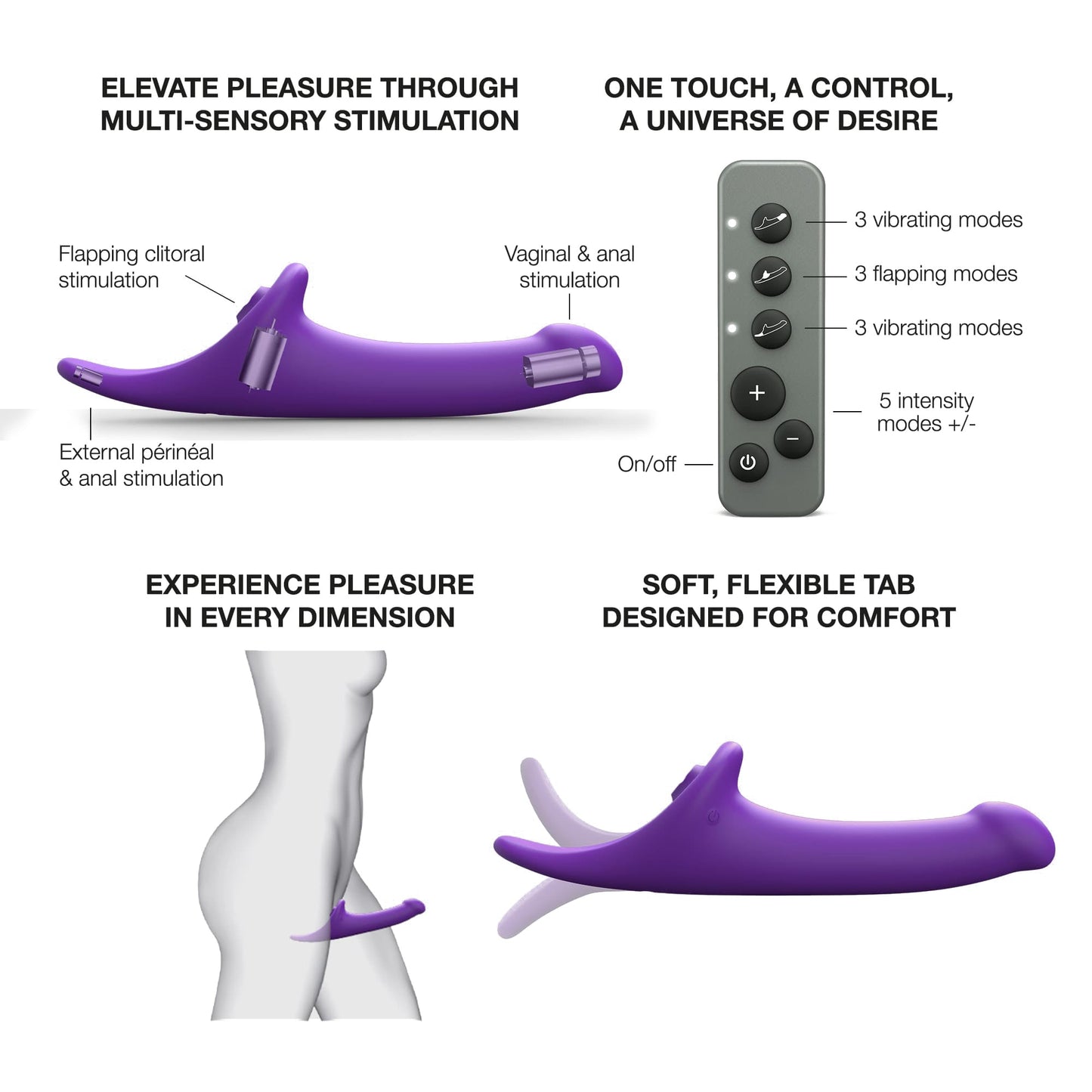 Multi Orgasm Dildo Medium Purple
