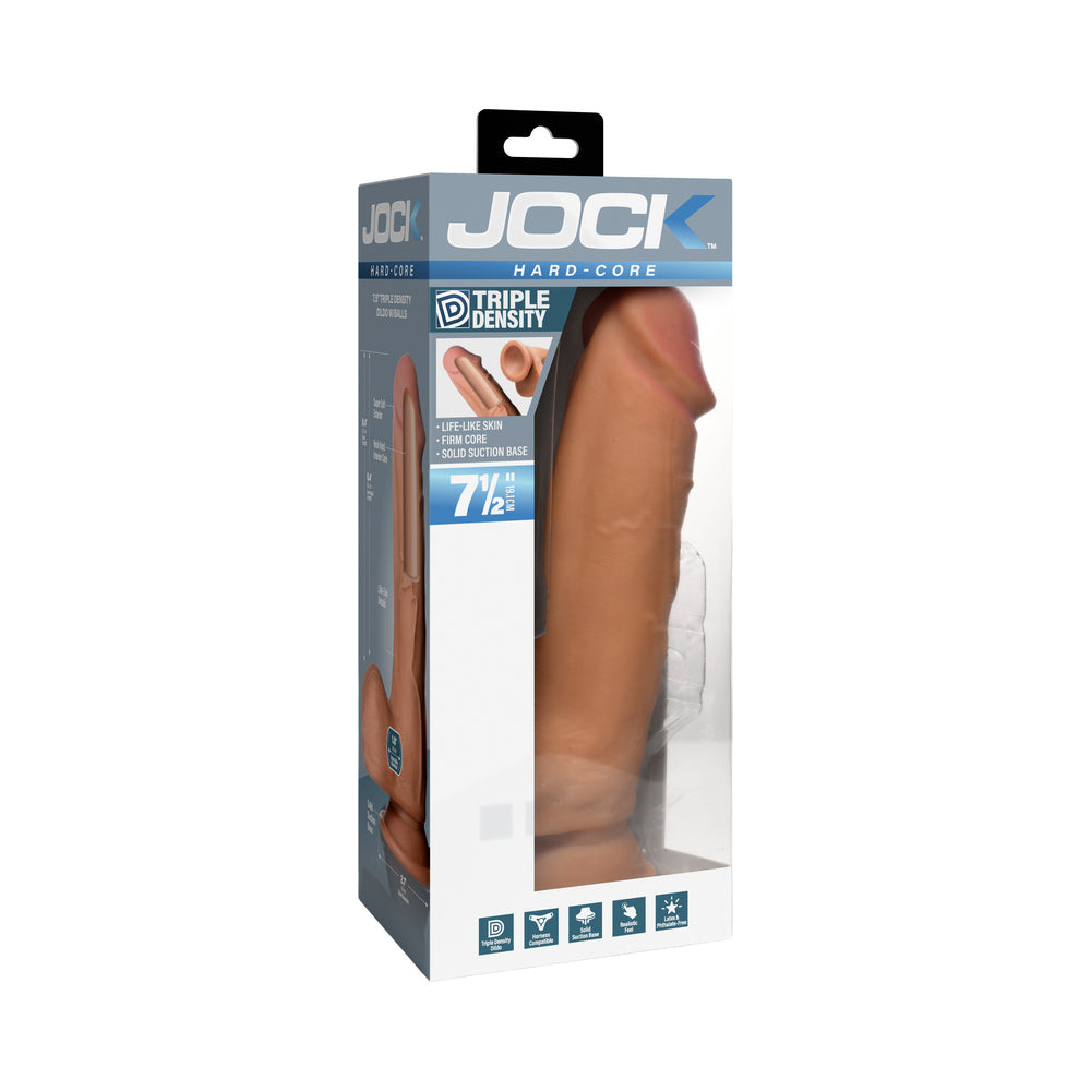JOCK Hard-Core Triple Density Dildo with Ball 7.5" for Realistic Pleasure