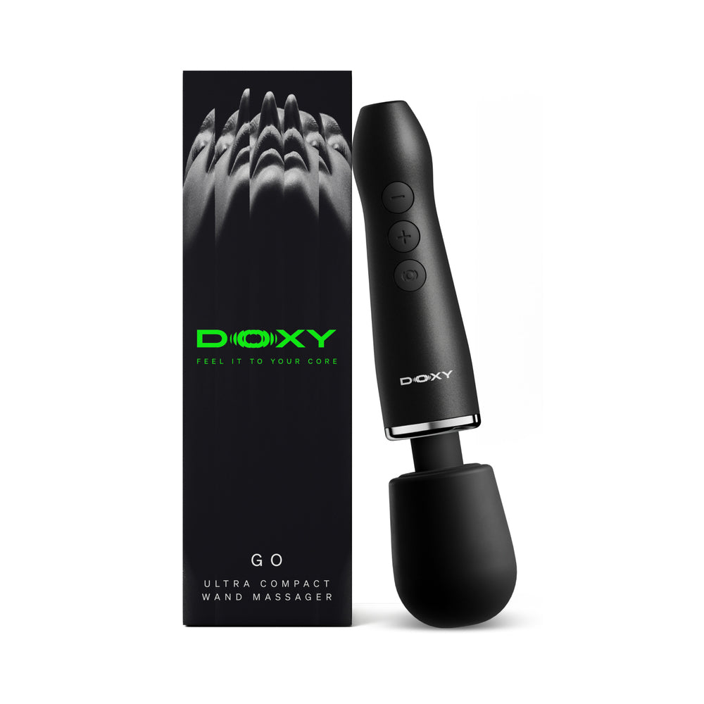 Doxy Go Travel-Sized Wand Massager Black