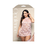 Opulence Halter Chemise with Crotchless Pearl G-String - Queen Size