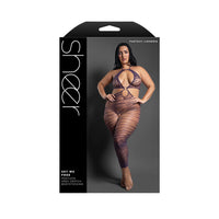 Footless Open Crotch Halter Bodystocking by Fantasy Lingerie (Queen)