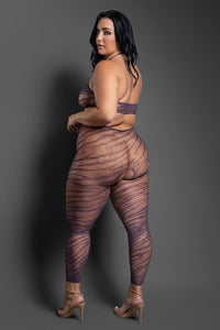 Footless Open Crotch Halter Bodystocking by Fantasy Lingerie (Queen)