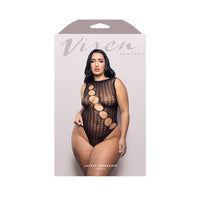 Rhinestone Accent Cut-Out Teddy for Curvy Figures