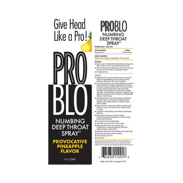 Problo Deep Throat Spray Pineapple 1 oz. for Enhanced Pleasure