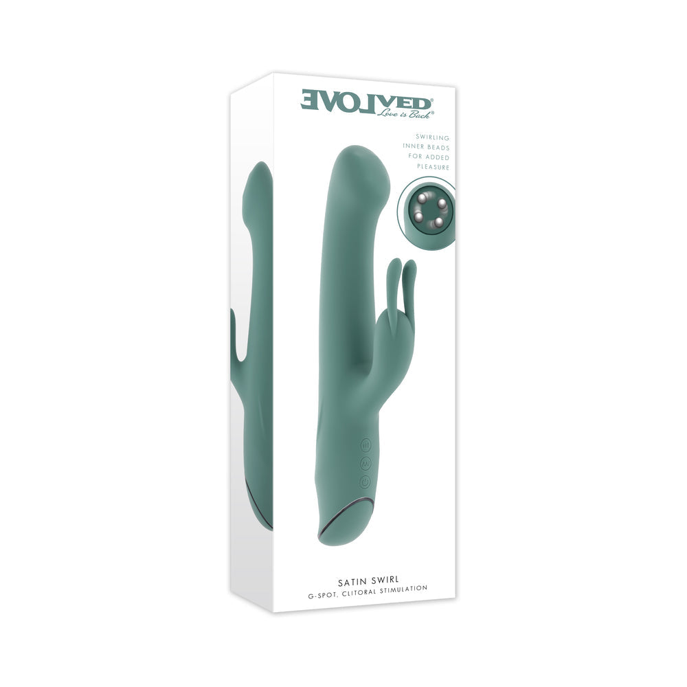 Evolved Satin Swirl Vibrator Mint for Luxurious Stimulation