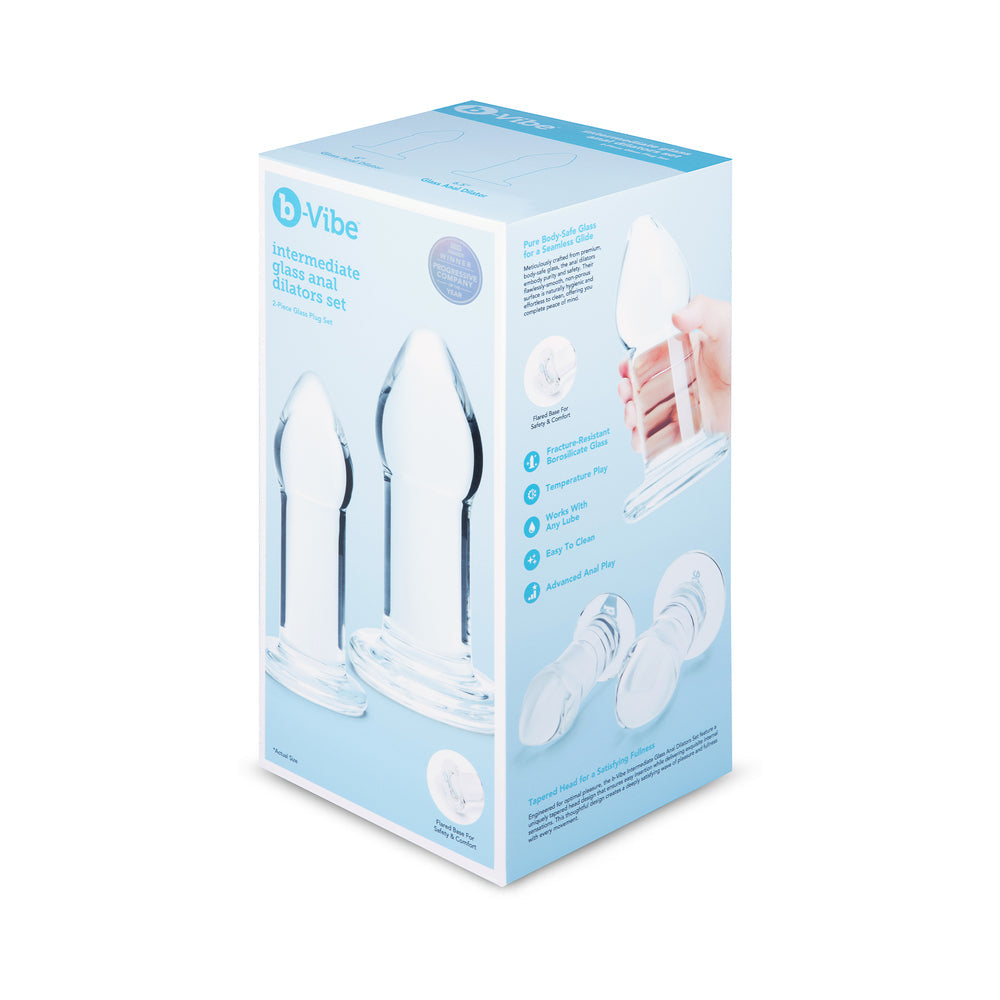 b-Vibe Intermediate Glass Anal Dilators Set