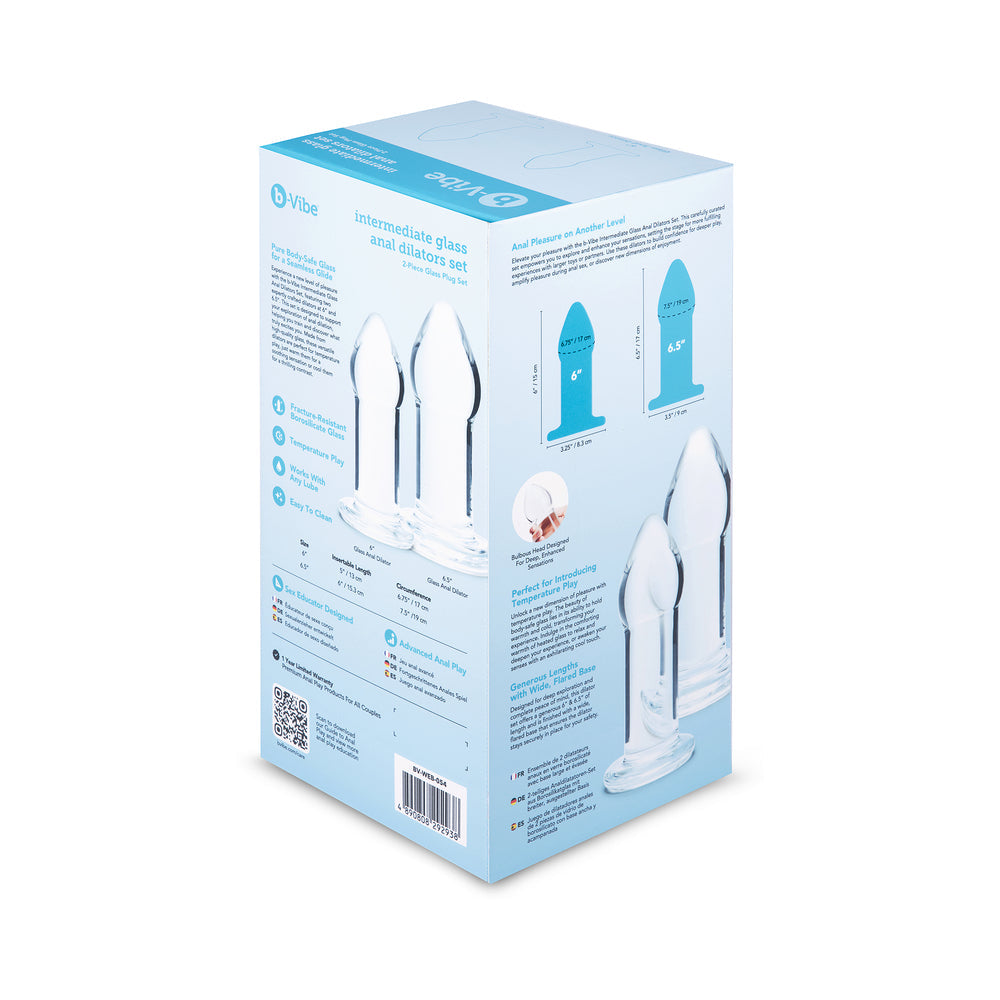 b-Vibe Intermediate Glass Anal Dilators Set
