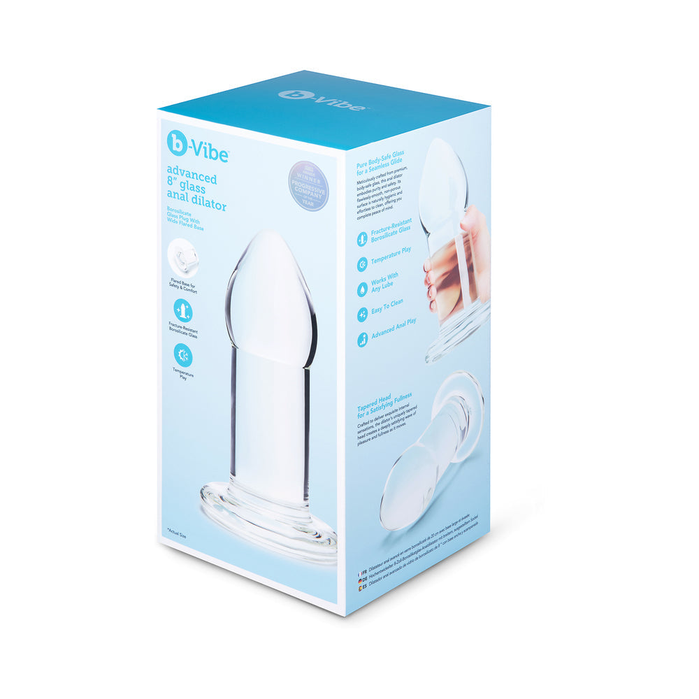 b-Vibe Advanced 8 in. Glass Anal Plug