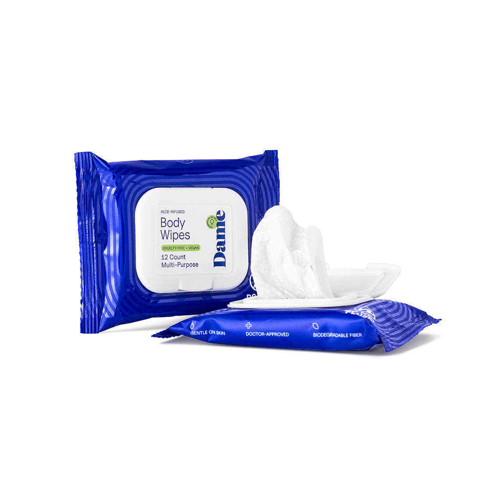 Dame Body Wipes with Aloe & Cucumber - 12 Count Lubricant