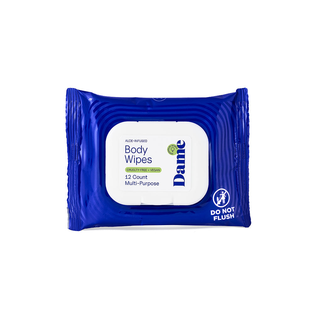 Dame Body Wipes with Aloe & Cucumber - 12 Count Lubricant
