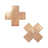 Rose Gold Cross Nipple Covers