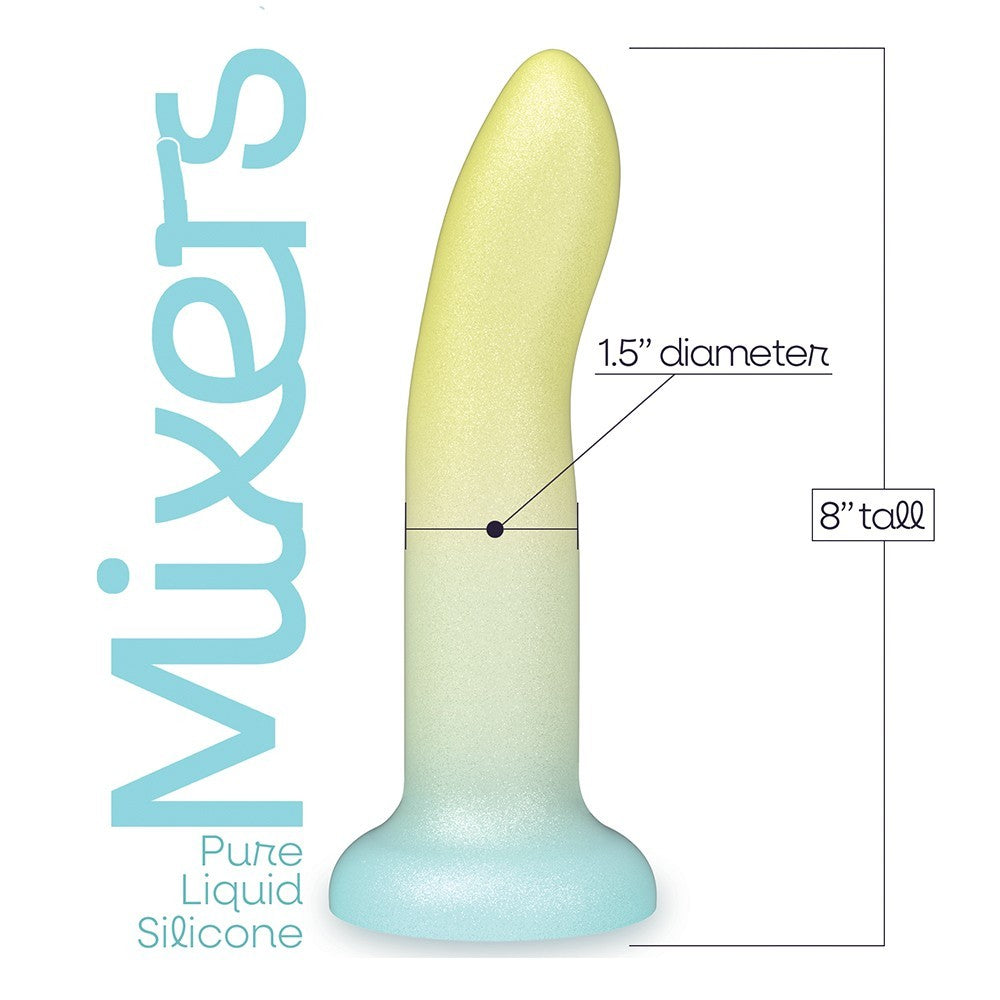 Mixers 8-Inch Silicone Dildo - Lime Rickey