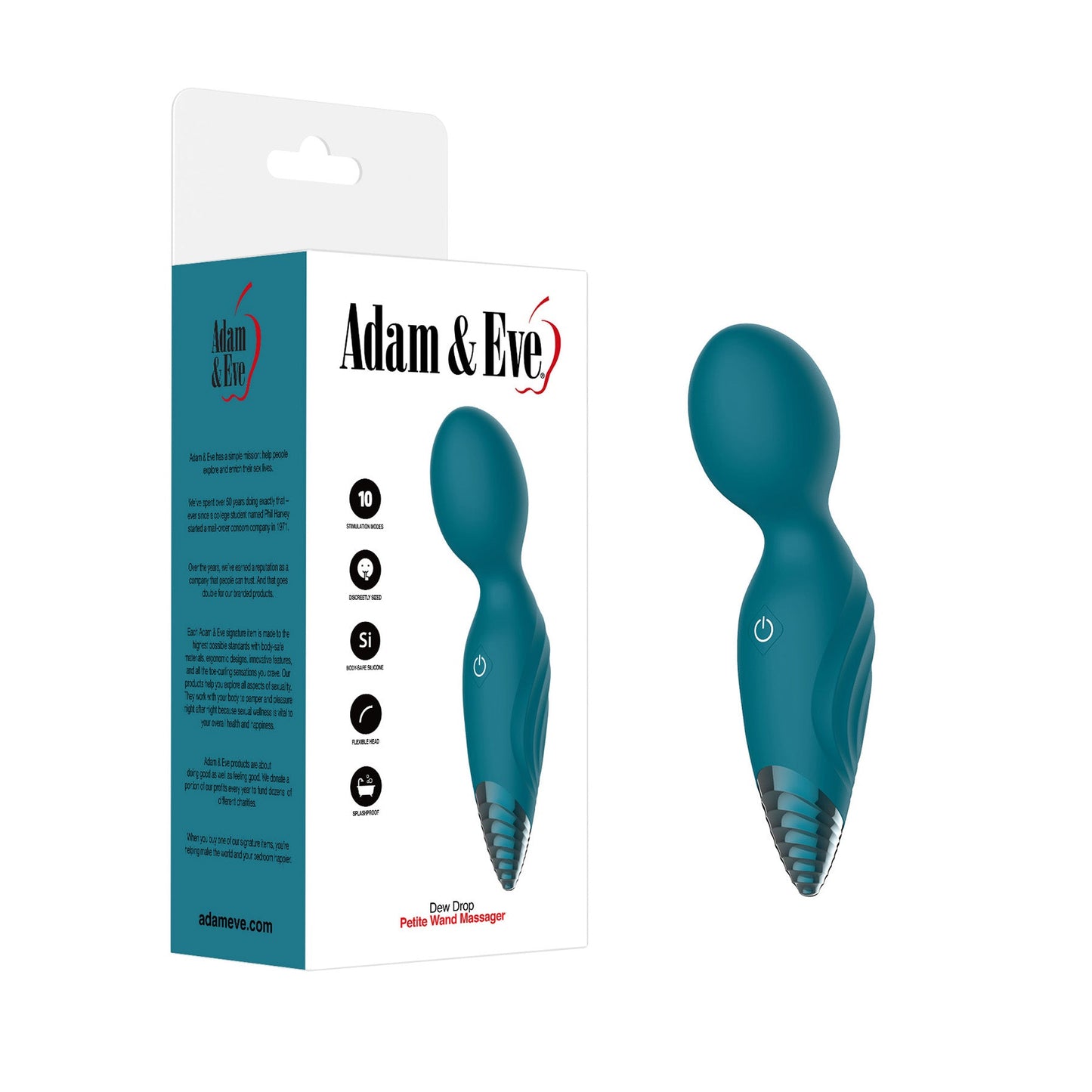 A&E Dew Drop Petite Wand Massager