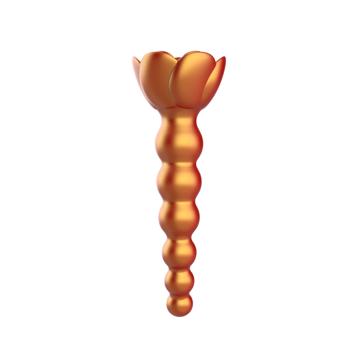Adam & Eve Beaded Rose Blossom Silicone Anal Vibrator
