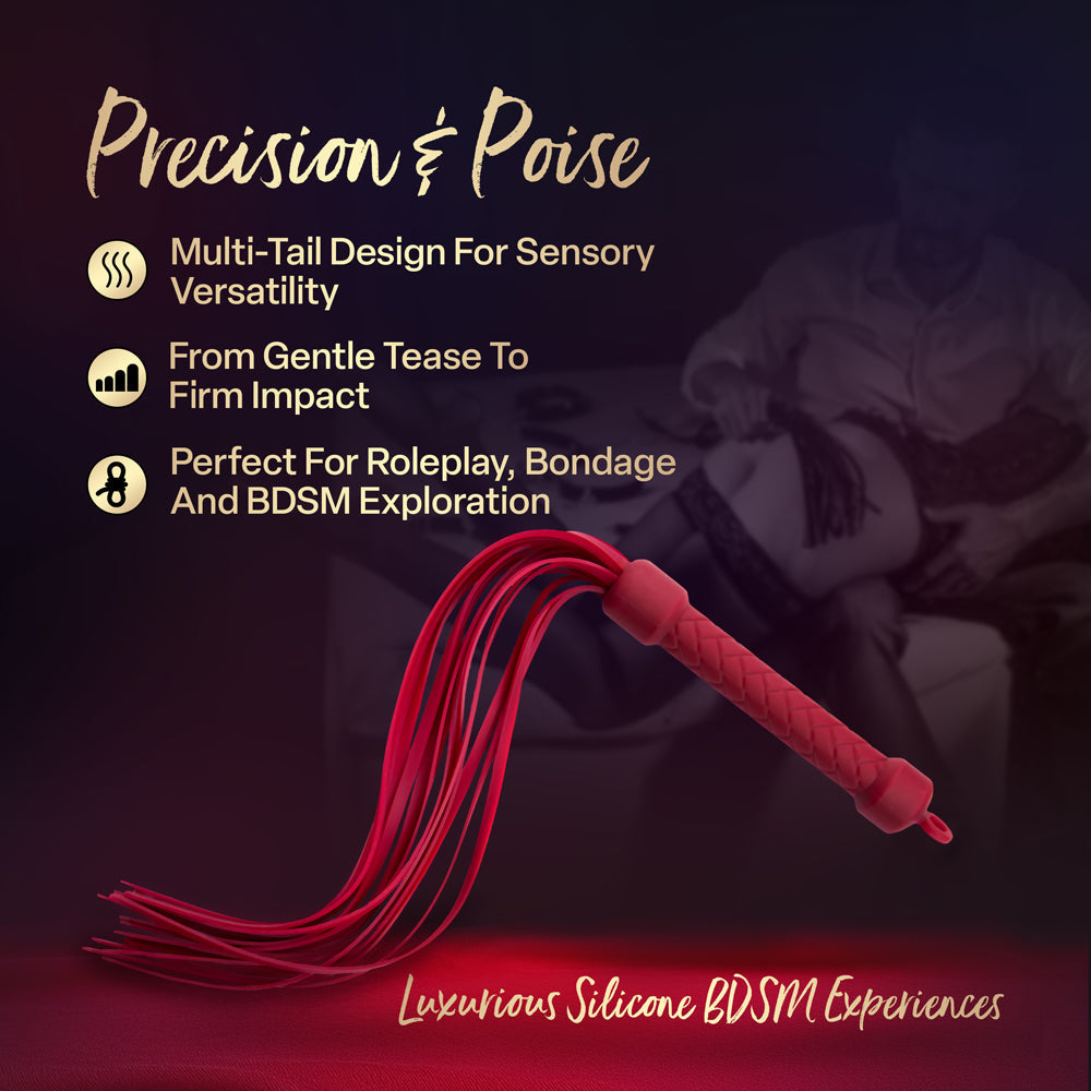 Temptasia Ardor Flogger Red for Sensual Impact Play