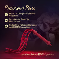 Temptasia Ardor Flogger Red for Sensual Impact Play