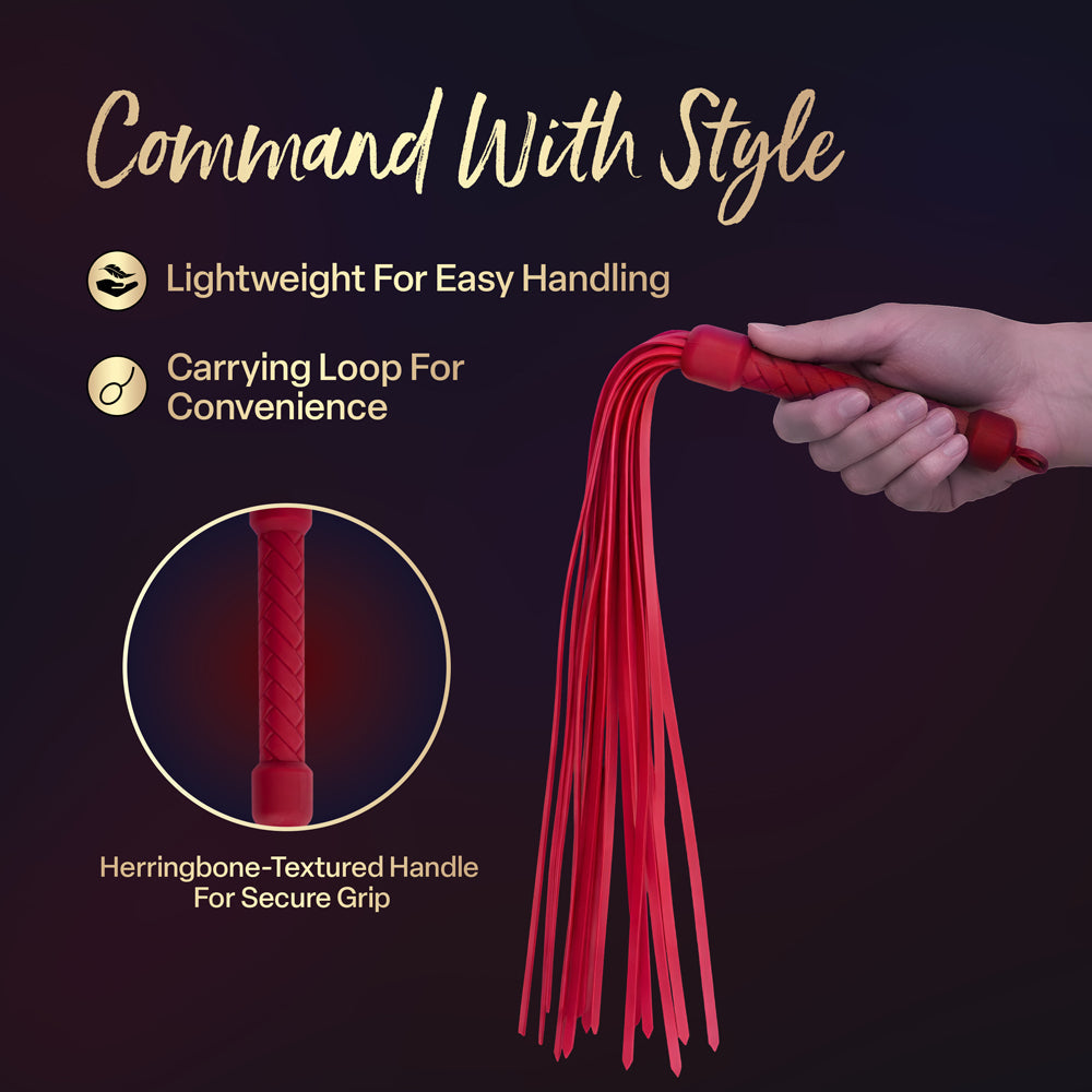 Temptasia Ardor Flogger Red for Sensual Impact Play