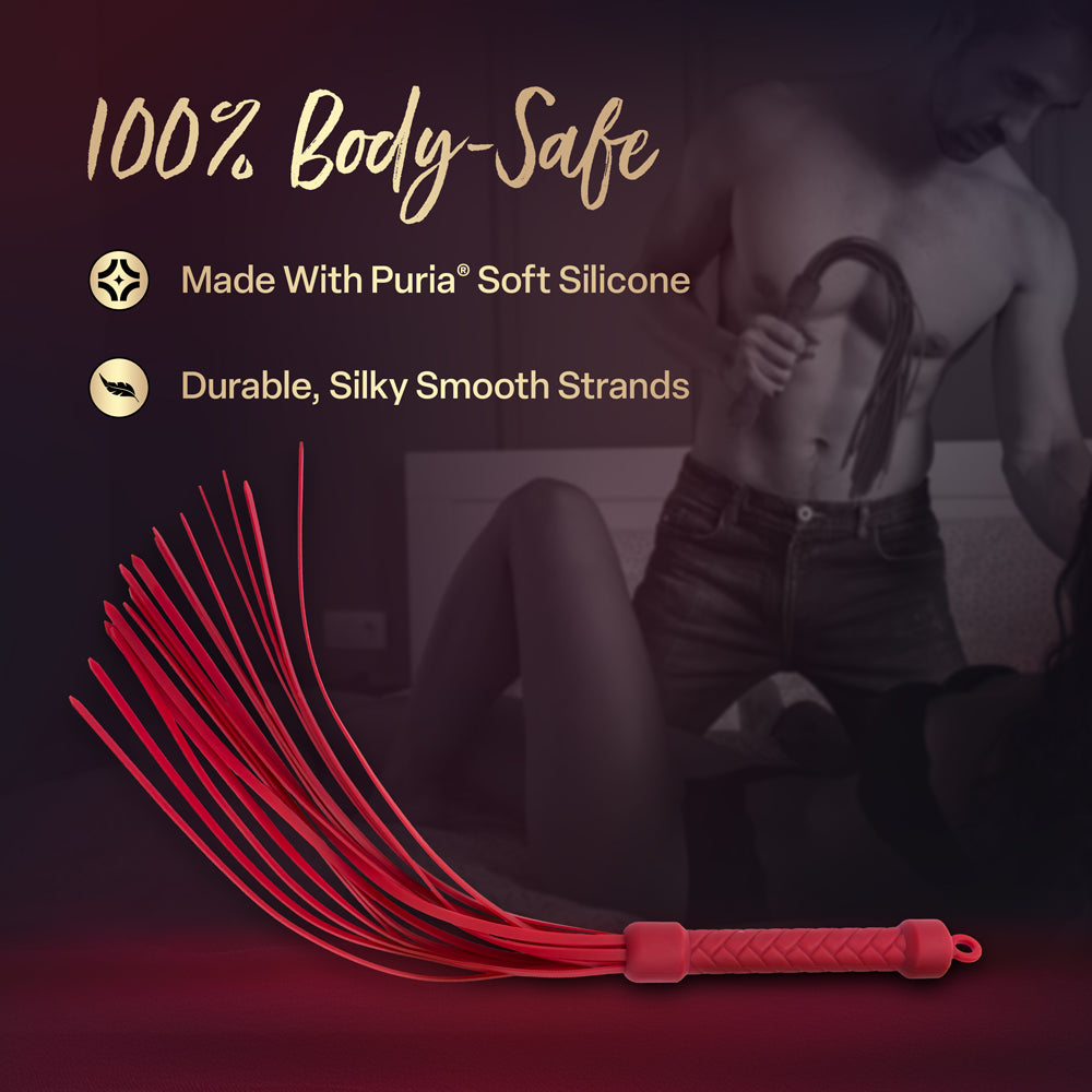 Temptasia Ardor Flogger Red for Sensual Impact Play