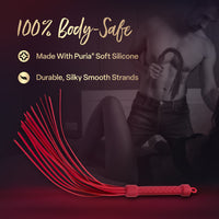 Temptasia Ardor Flogger Red for Sensual Impact Play