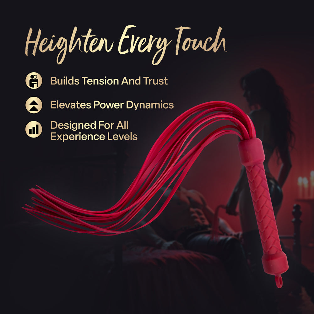 Temptasia Ardor Flogger Red for Sensual Impact Play